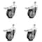 Service Caster 4 Inch Thermoplastic Rubber Swivel 12mm Stem Caster Set Total Lock Brake SCC SCC-TSTTL20S414-TPRB-M1215-4 - alternate 1